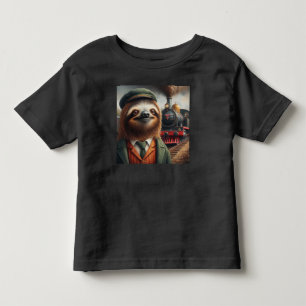 Camiseta De Bebé Sloth Train Engineer