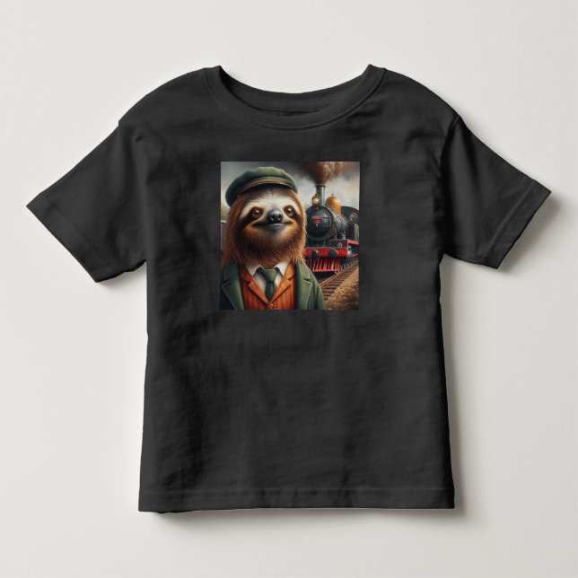 Camiseta De Bebé Sloth Train Engineer (Anverso)