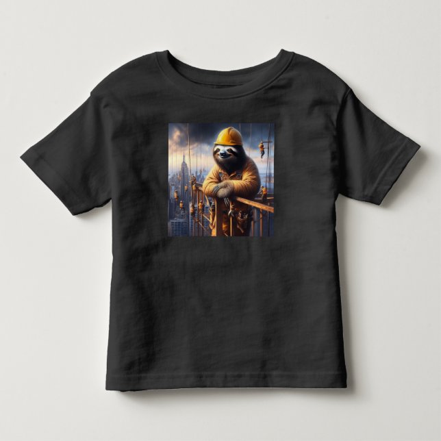 Camiseta De Bebé Sloth Working the High Steel (Anverso)