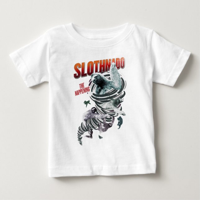 Camiseta De Bebé Slothnado: El Nappening (Anverso)