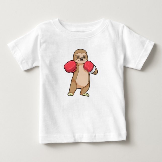Camiseta De Bebé Slots as Boxer con guantes de boxeo (Anverso)