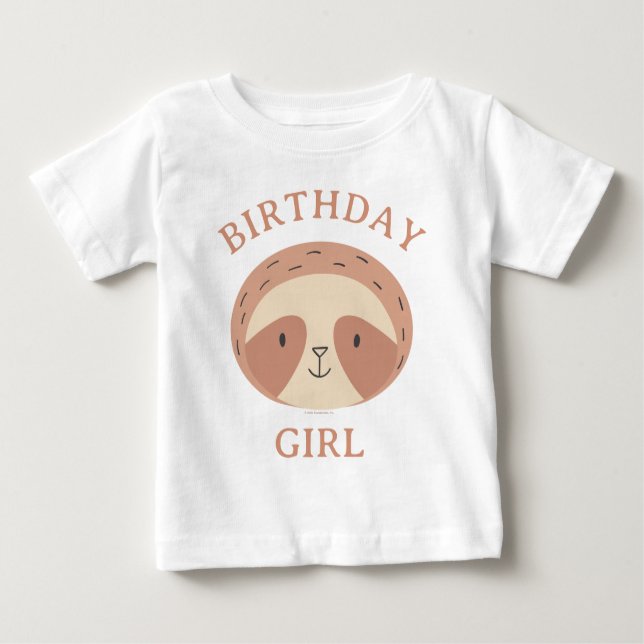 Camiseta De Bebé Slumberkins Sloth Birthday Girl (Anverso)