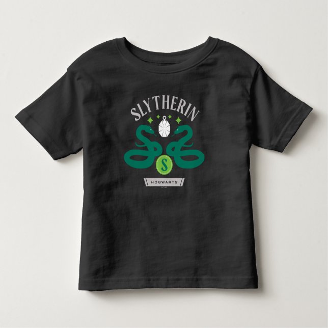 Camiseta De Bebé SLYTHERIN™ House Double Snake Locket Graphic (Anverso)