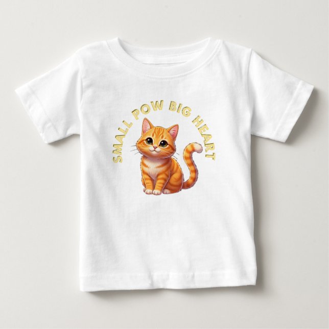 Camiseta De Bebé Small Paws, Big Heart (Anverso)