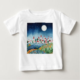 Camiseta De Bebé Small town on hills