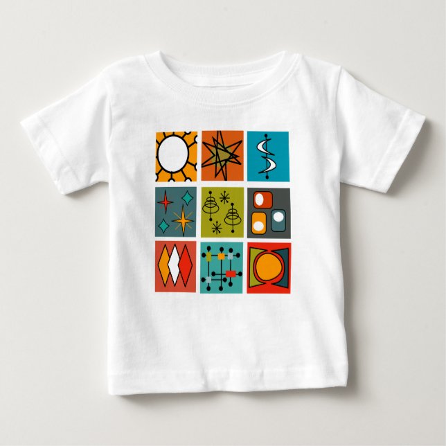 Camiseta De Bebé Smorgasbord moderno de mediados del siglo (Anverso)