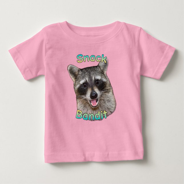 Camiseta De Bebé Snack Bandit Funny Raccoon Toddler T-Shirt - Cute (Anverso)