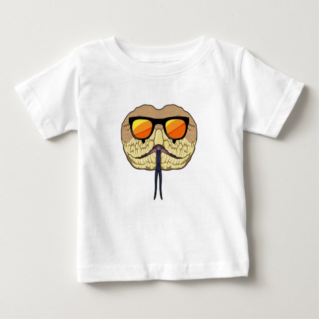 Camiseta De Bebé Snack con gafas de sol (Anverso)