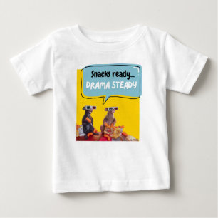 Camiseta De Bebé Snacks Listos, Drama Steady