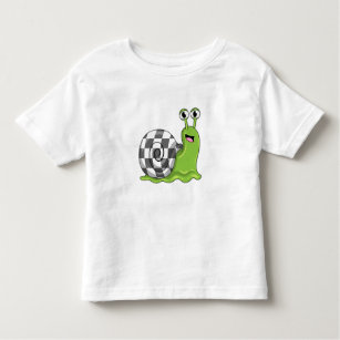 Camiseta De Bebé Snail en ajedrez con tablero de ajedrez