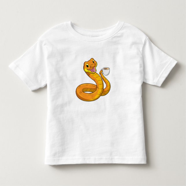 Camiseta De Bebé Snake con copa de café (Anverso)