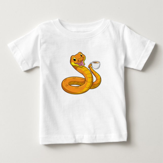 Camiseta De Bebé Snake con copa de café (Anverso)