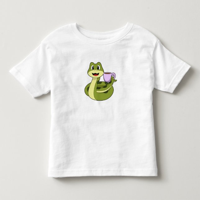 Camiseta De Bebé Snake con copa de café (Anverso)