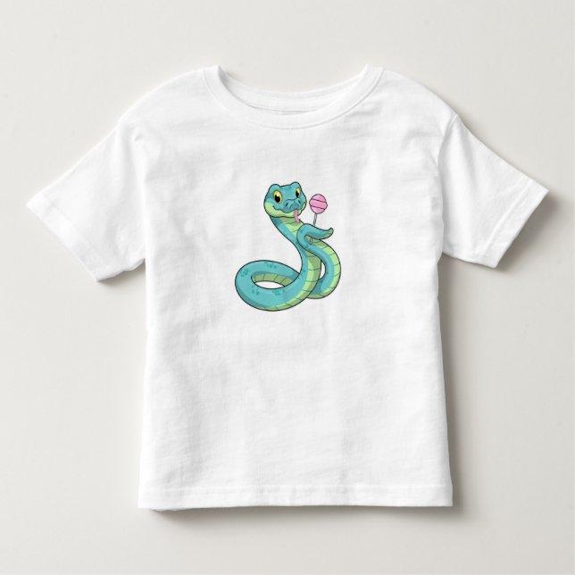 Camiseta De Bebé Snake with Lollipop (Anverso)
