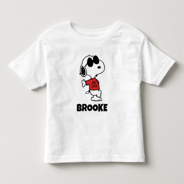 Camiseta De Bebé Snoopy "Joe Cool" de pie (Anverso)