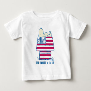Camiseta De Bebé Snoopy on the 4 of July Dog House