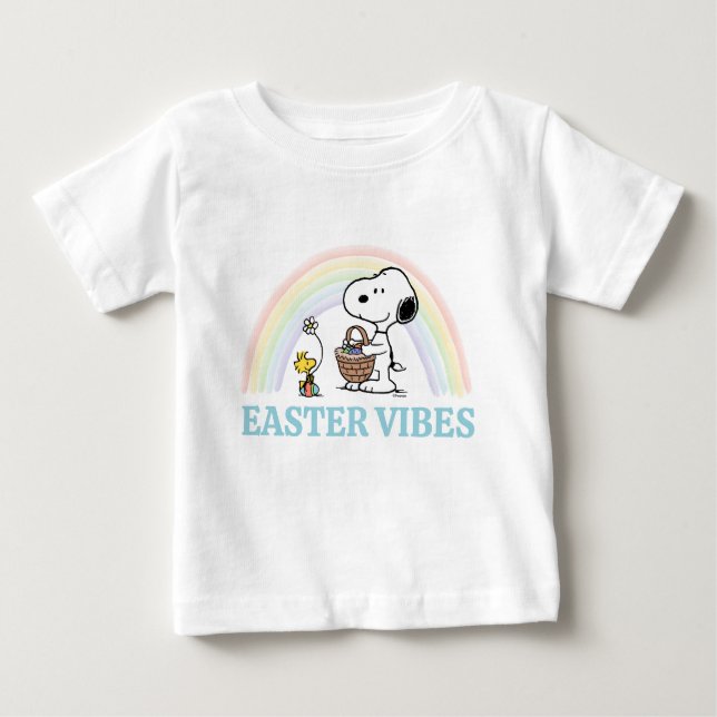 Camiseta De Bebé Snoopy & Woodstock - Beagle de Pascua (Anverso)