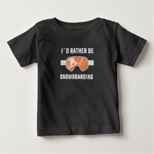 Camiseta De Bebé Snowboard - Prefiero estar Snowboard