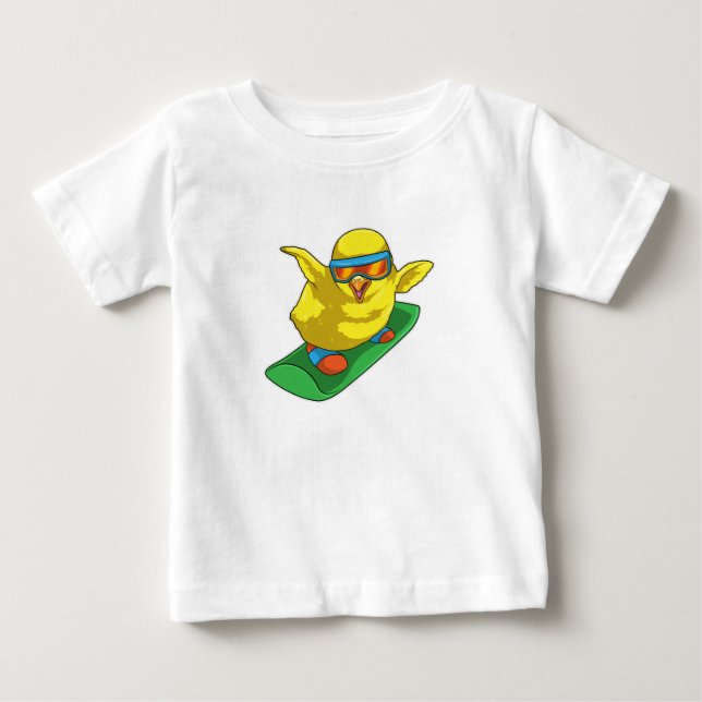 Camiseta De Bebé Snowboarder Chick (Anverso)