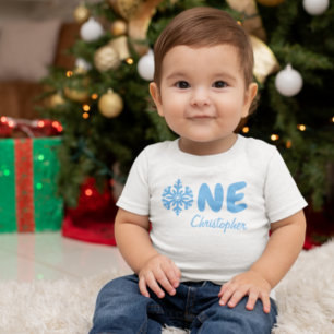 Camiseta De Bebé Snowflake Primer cumpleaños