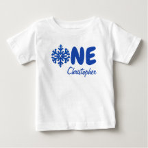 Snowflake Primer cumpleaños bebé camiseta