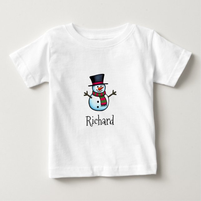 Camiseta De Bebé Snowman (Anverso)