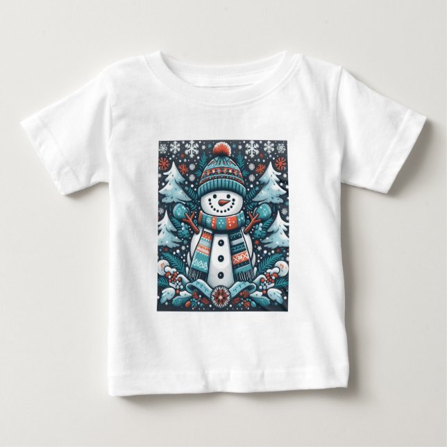 Camiseta De Bebé Snowman (Anverso)