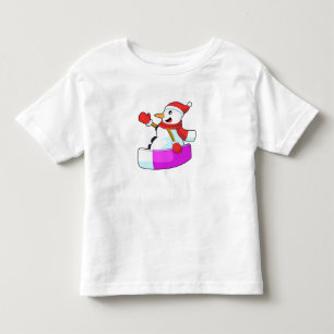 Camiseta De Bebé Snowman como snowboarder con Sonowboard.PNG