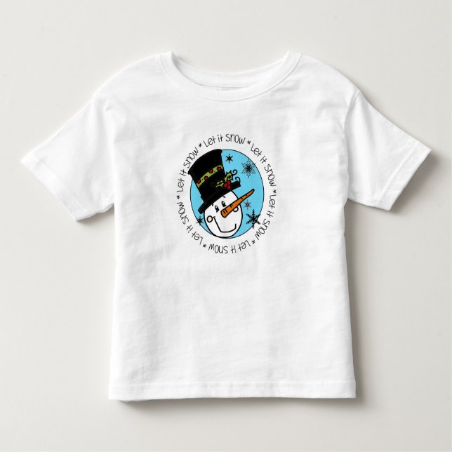 Camiseta De Bebé Snowman deja que la nieve (Anverso)