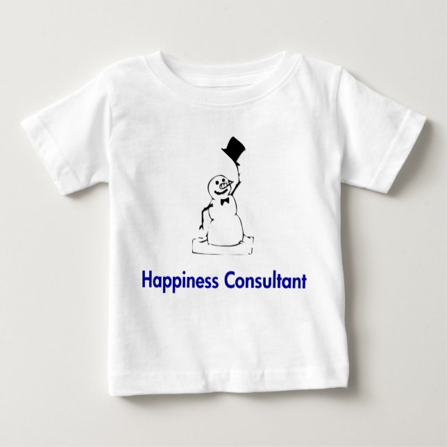Camiseta De Bebé Snowman Happiness Consultor (Anverso)