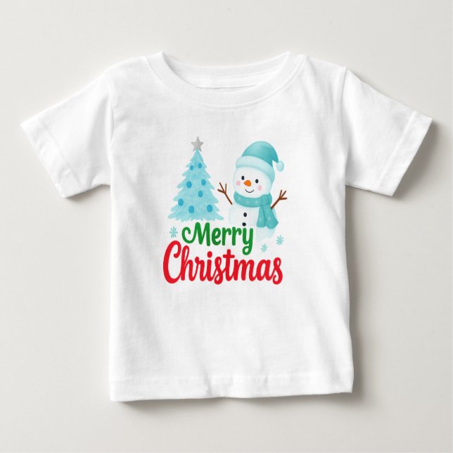 Camiseta De Bebé Snowman Holiday Cheer (Anverso)