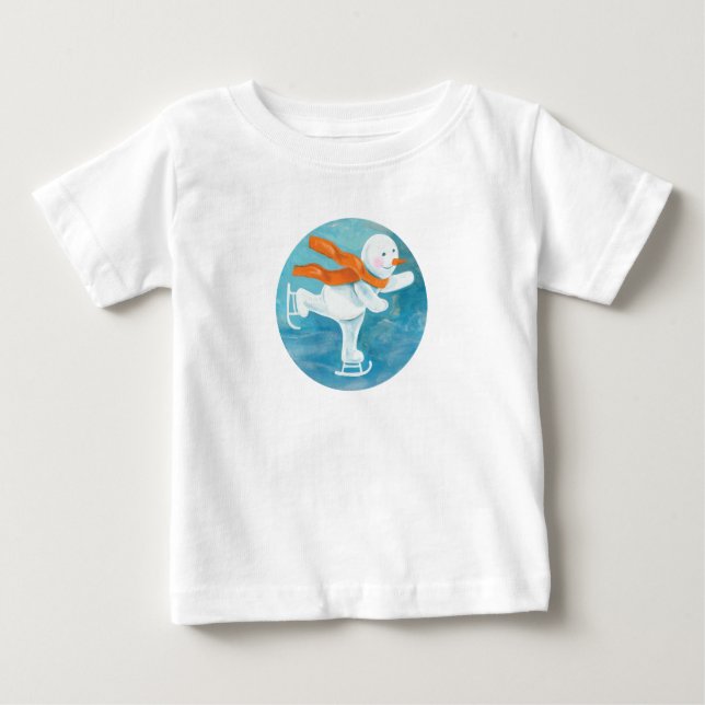 Camiseta De Bebé Snowman Ice Skater (Anverso)