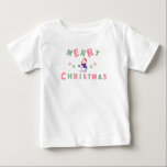 Camiseta De Bebé Snowman Merry Christmas<br><div class="desc">festivo</div>