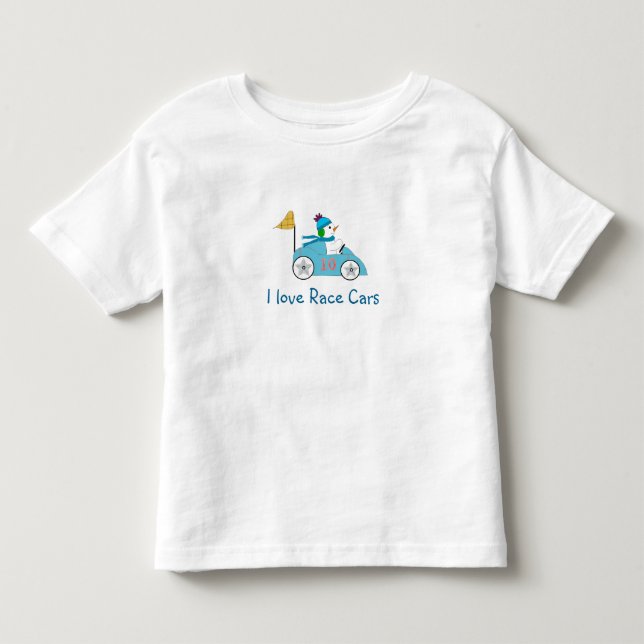 Camiseta De Bebé Snowman Race Car Driver (Anverso)