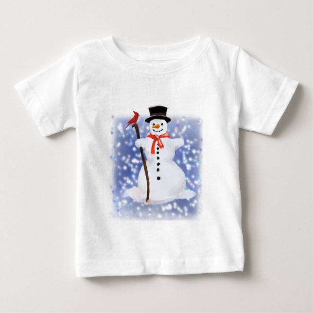 Camiseta De Bebé Snowman T-Shirt (Anverso)
