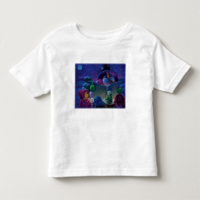 Camiseta De Bebé Snowman Wintertime Reading Art (Anverso)