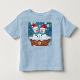 Camiseta De Bebé Snowmen divertido