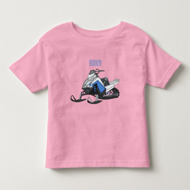 Camiseta De Bebé Snowmobile cartoon illustration  (Anverso)