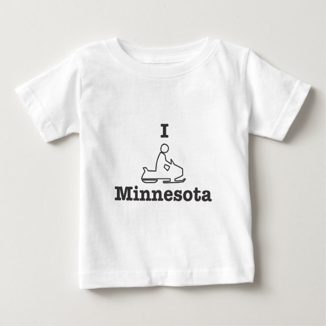 Camiseta De Bebé Snowmobile Minnesota (Anverso)