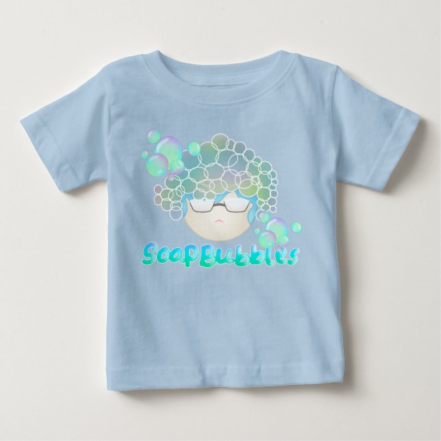 Camiseta De Bebé Soap Bubbles bebé azul (Anverso)