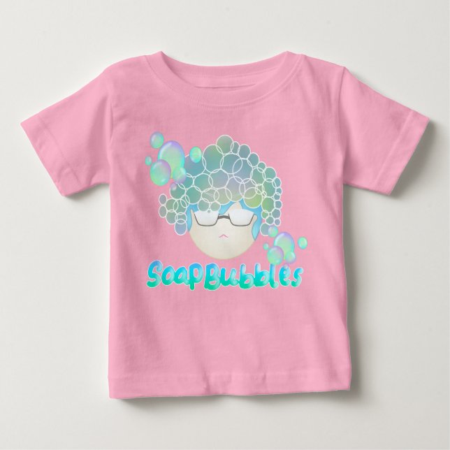 Camiseta De Bebé Soap Bubbles bebé niña rosa (Anverso)