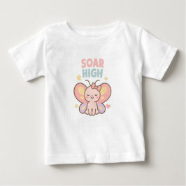 Camiseta De Bebé Soar High – Pastel Butterfly Joy