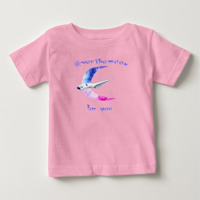 Camiseta De Bebé Sobre el espacio lunar bebé camiseta (Anverso)