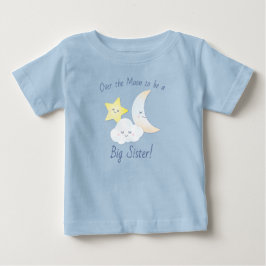 Camiseta De Bebé Sobre la luna y las estrellas
