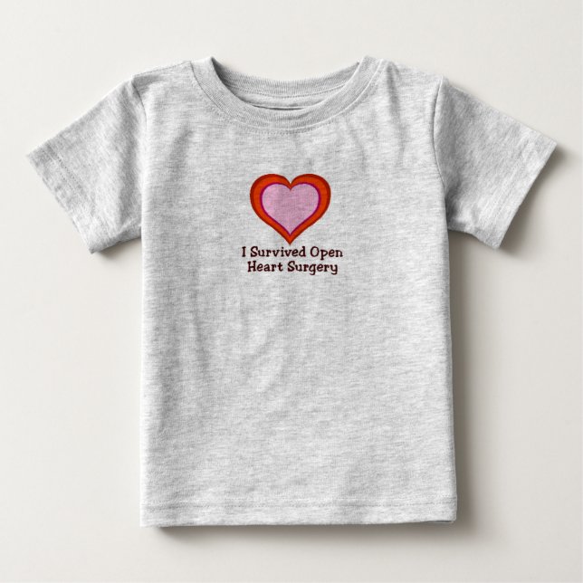 Camiseta De Bebé Sobreviví a Cirugía de Corazón Abierto2 (Anverso)