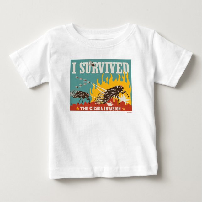 Camiseta De Bebé Sobreviví a la invasión de Cicada (Anverso)