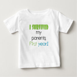 Camiseta De Bebé Sobreviví a mis padres el primer año 