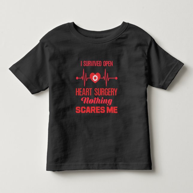 Camiseta De Bebé Sobreviviente de cirugía de corazón abierto recupe (Anverso)
