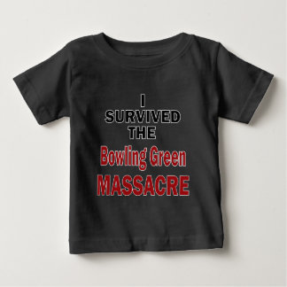 Camiseta De Bebé Sobreviviente de la masacre verde de Bowling