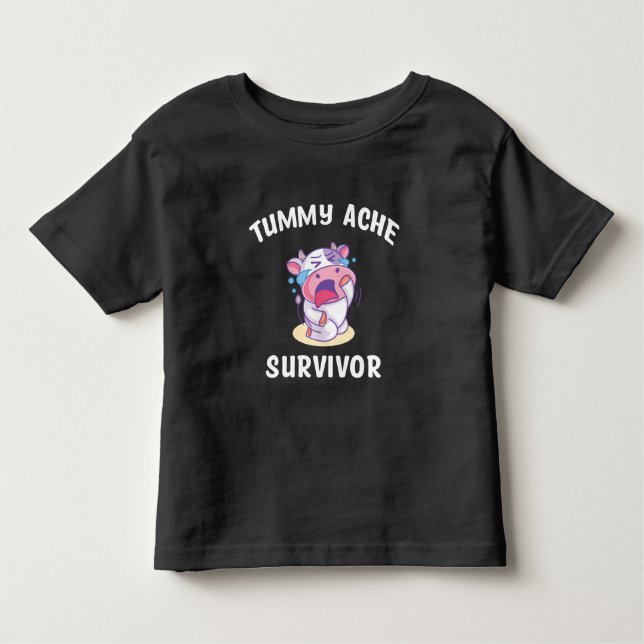 Camiseta De Bebé Sobreviviente de Tummy Ache (Anverso)